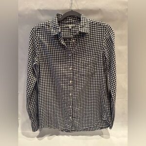 Uniqlo Navy and White Gingham Shirt